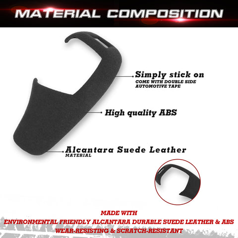 Alcantara Suede Leather Gear Shift Knob Cap Cover For 5-series X5 X6 E60 E70 E71