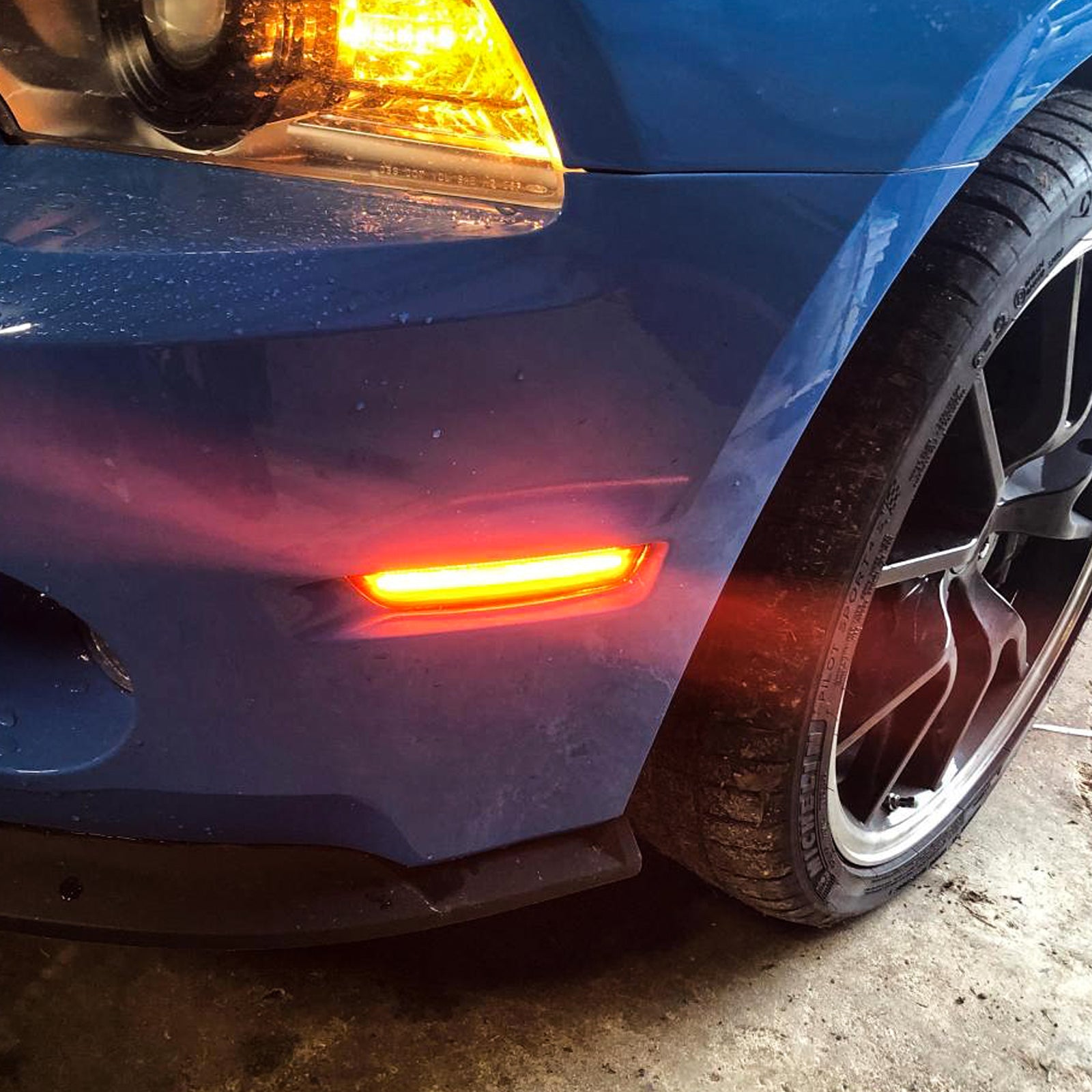 4x Smoked Front&Rear Amber&Red LED Side Marker Light Lamp For Ford 10-14 MUSTANG 4x Smoked Front&Rear Amber&Red LED Side Marker Light Lamp For Ford 10-14 MUSTANG