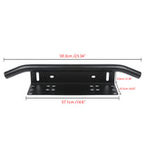 Front Hood Bumper License Plate Bracket Holder Compatible with Most cars, Jeep, Truck, Pickup, SUV, 4x4 -No Drill (Black)