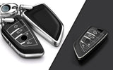 For BMW Key Fob Cover,Soft TPU Full Protection Key Fob Case for BMW 2 3 5 6 7 Series X1 X2 X3 X4 X5 X6 X7 Keyless Entry Smart Remote Control, Black