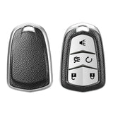 White Soft Anti-dust Remote Smart Key Fob Shell Case For Cadillac CT6 2016-2019