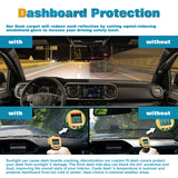 Center Console Dashboard Mat Pre-Cut Non-Slip Sunshield Sun Glare Protector Dash Carpet Pad Black Cover Compatible with Toyota Tacoma 2016-2021