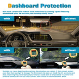 Center Console Dashboard Mat Pre-Cut Non-Slip Sunshield Sun Glare Protector Dash Carpet Pad Black Cover Compatible with Hyundai Sonata 2020-2023