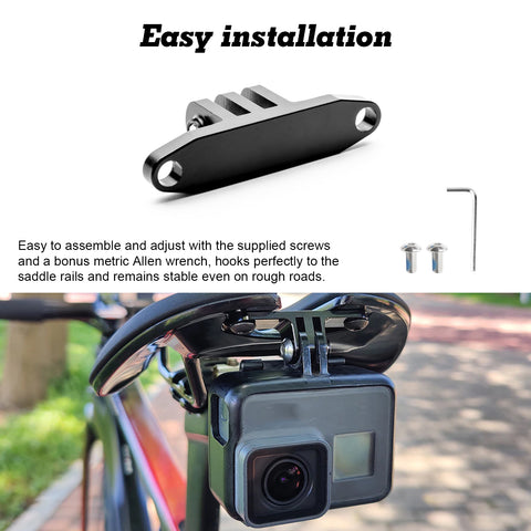 Bike Saddle Rail Mount for Gopro Insta360 Sport Camera, Compatible with Trek Aeolus Saddle