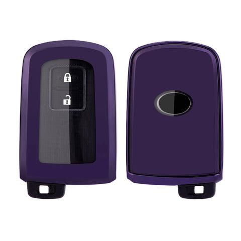 Purple Black Anti-dust Smart Key Fob Shell For Toyota Tacoma Camry 2 3 4 Button