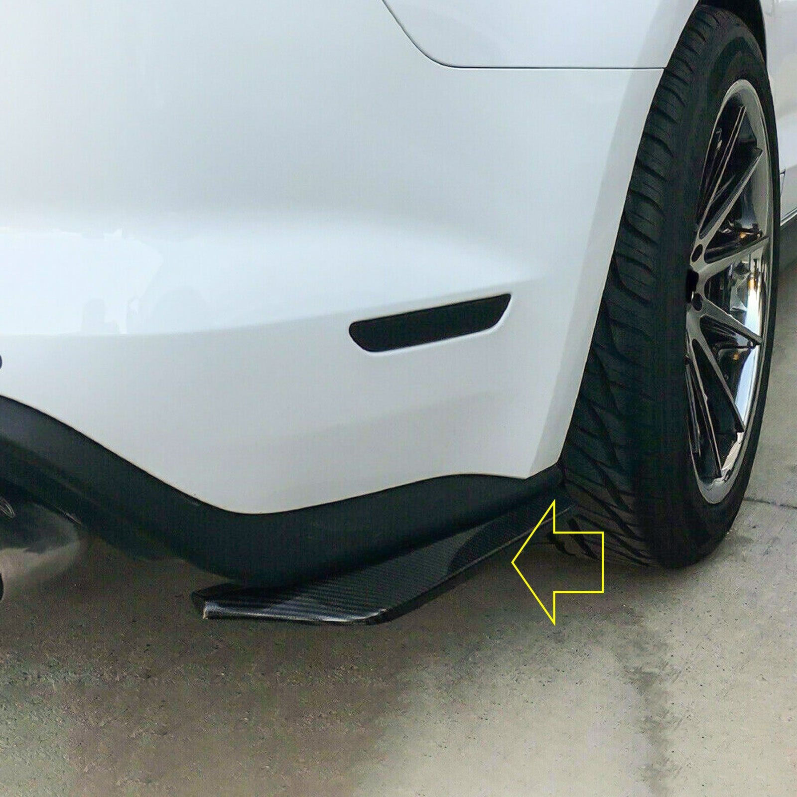 Carbon Fiber Style Rear Bumper Lip Diffuser Splitter Canard – 4pc Universal Kit