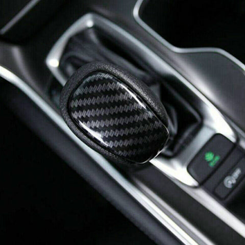 ABS Carbon Fiber Center Console Gear Shift Lever Knob Cover Trim for Honda Accord 10th 2018 2019