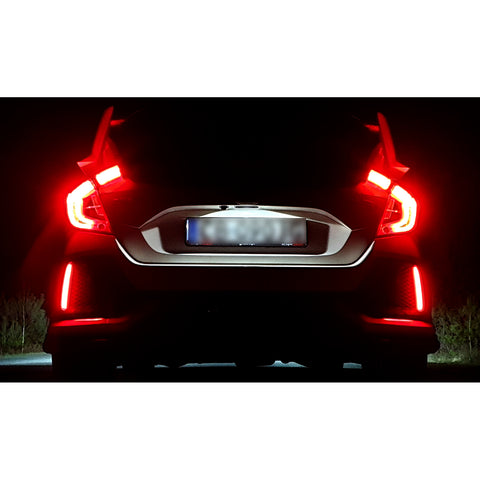 LED Brake Tail Light Rear Bumper Reflector for Honda Civic TYPE R Hatchback 2017 2018