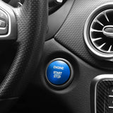 Aluminum Keyless Start Engine Stop Push Button Stickers Cover Trim Compatible with Mercedes Benz B C E S G CL SL ML GL CLA GLA GLC GLK GLS Class(Blue)