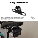 Bike Saddle Rail Mount for Gopro Insta360 Sport Camera, Compatible with S-WORKS SWAT Saddle or Most Lynx Saddle