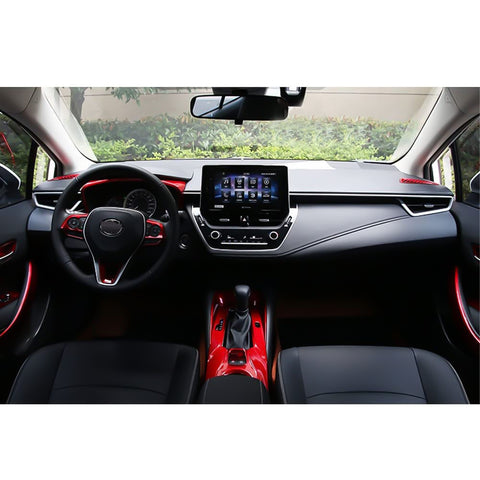 2X Sporty Style Red Front Dashboard AC Air Outlet Cover For Toyota Corolla Cross