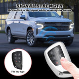 Silver Soft TPU Full Protect Remote Key Fob Cover For Chevrolet Suburban 2021-up