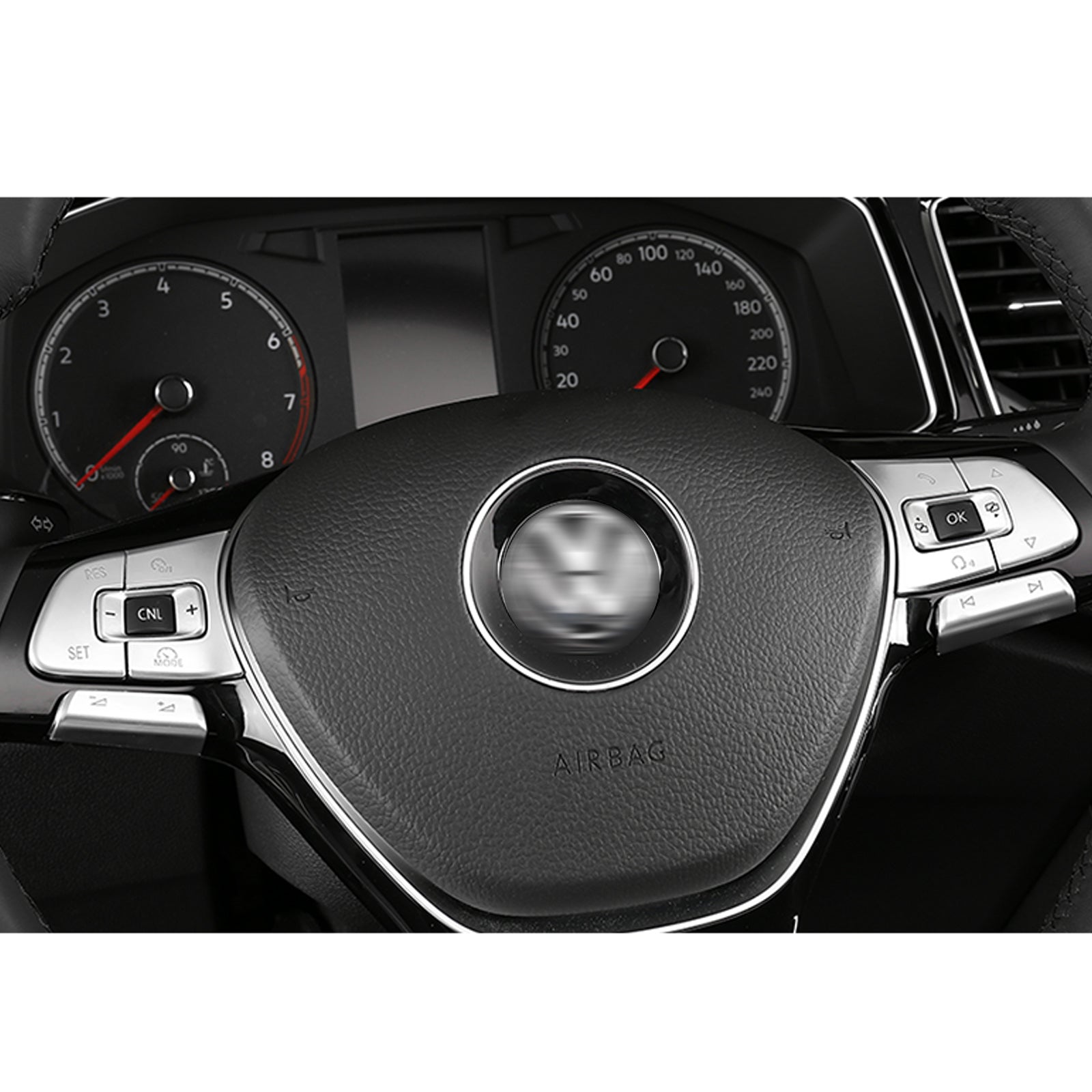 6pcs Silver Steering Wheel Control Button Cover Trim Decoration for Vo