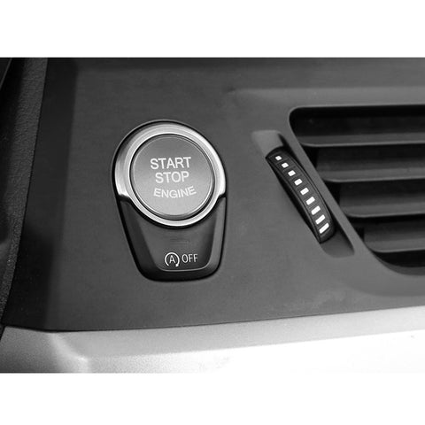 Aluminum Keyless Start Engine Stop Push Button Stickers Cover Trim Compatible with BMW 1 2 3 4 X1 Series F20 F22 F30 F32 F48 (Silver)