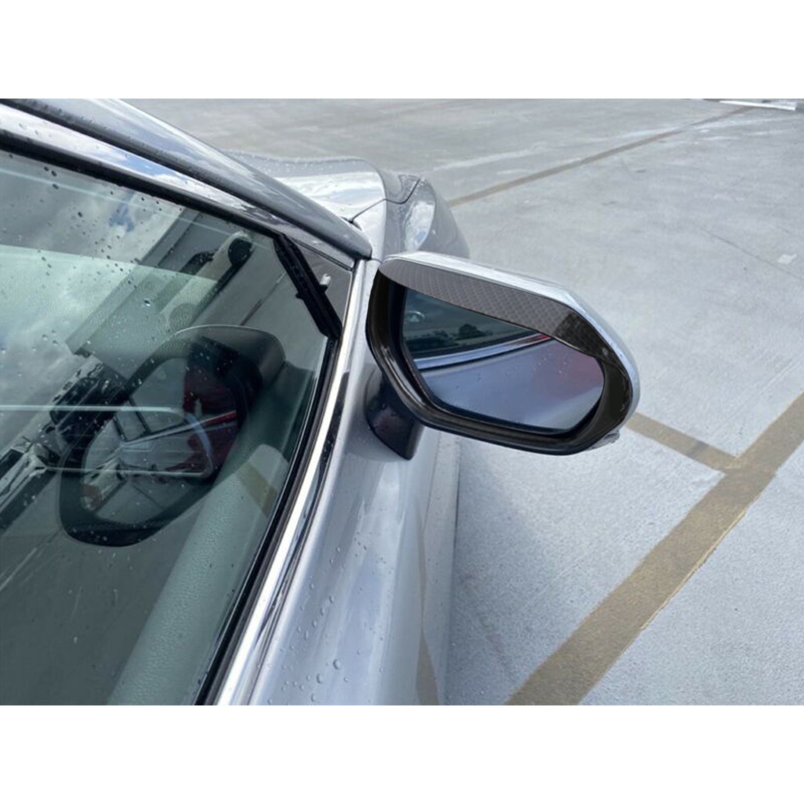 2PCS Carbon Fiber Car Rear View Side Mirror Rain Board Eyebrow Guard Sun  Visor