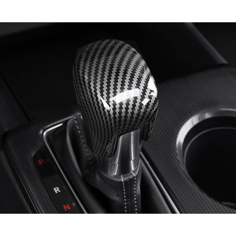 Carbon Fiber Style Gear Shift Knob Cap Overlay Molding for Honda Civic 11th Generation 2022 & 10th Gen Honda Accord 2018 2019 2020 2021