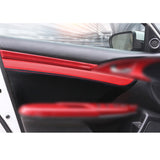 Sport Racing Style Red Door Strip Cover Decal For Honda Civic 10th Gen 2016-2021