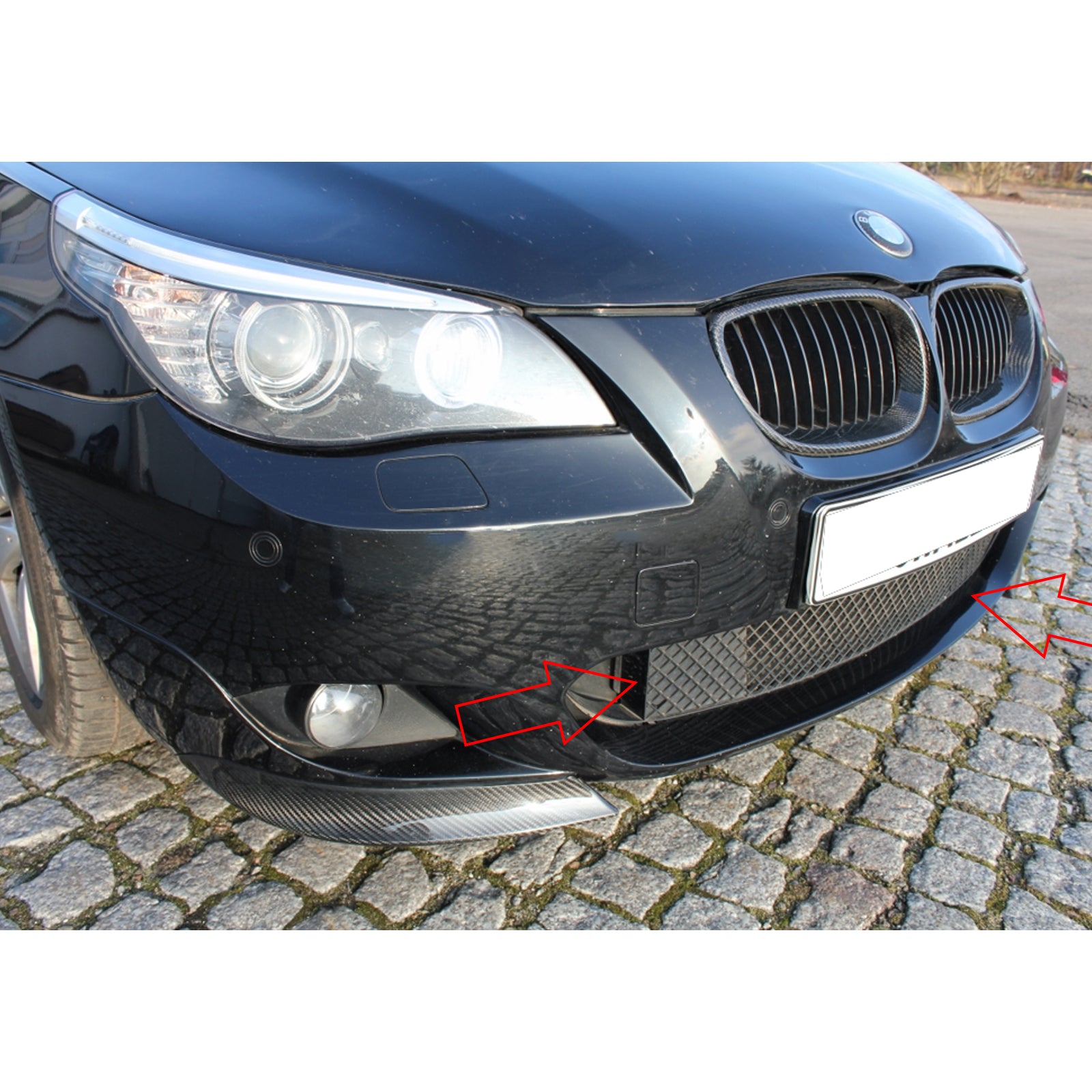 2pcs Front Bumper Cover Lower Mesh Grille Trim for BMW E60 E61 5