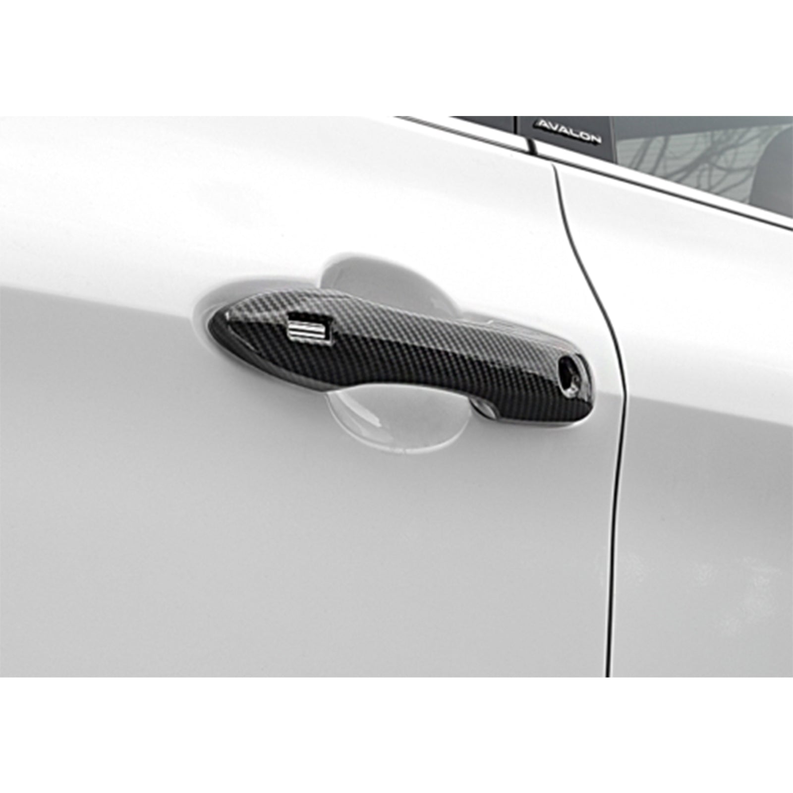 4pcs Carbon Fiber Pattern Car Door Handle Cover Protector Trim for Toy