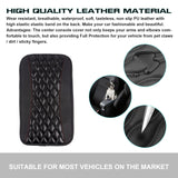 Xotic Tech Center Console Armrest Seat Box Cover Pad, Leather Cushion w/Flexible Elastic Band, Universal Accessories for Most Cars, SUV, Truck (Black 12.60"x7.48")
