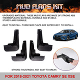 For 2018-2024 Toyota Camry SE XSE Sport 4PCS Front & Rear Flexible Mud Flap Splash Guard