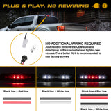 Smoke Lens FULL LED Red/White High Mount Cargo Lamp Third Brake Ford F150 09-14