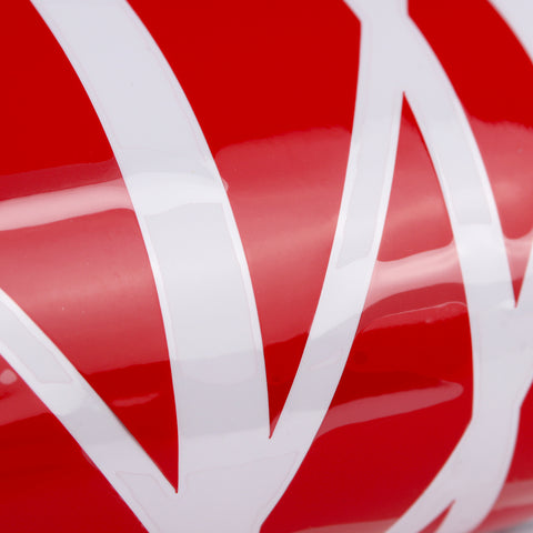 Side Door Skirt Vinyl Stripe Decal Sticker, Glossy Red Racing Sporty Graphic Style (Length 86")