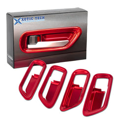 4Pcs Sporty Style Red Door Handle Bowl Trim For Toyota Corolla Cross 2020-2023
