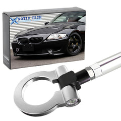 Silver CNC Euro Racing Style Tow Hook For BMW 1 3 5 Series X5 X6 Mini Cooper R55