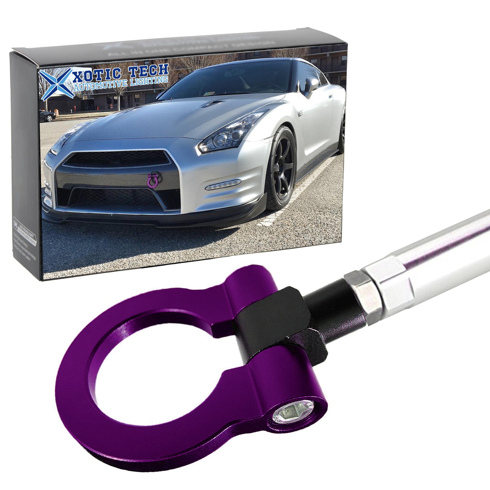 Front Track Racing Aluminum Purple Tow Hook JDM for Nissan GTR