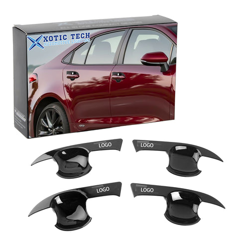 Gloss Black Exterior Door Handle Bowl Cover Frame For Toyota Corolla 2020-2024
