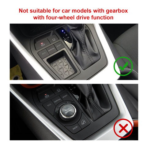 Red Gear P Gear Brake Hold Accessories Function Button Frame Interior Trims 5 Pieces For Toyota RAV4 2019-2024