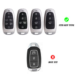 TPU Full Cover Keyless Entry Key Protector Skin For Hyundai Santa Fe 2020-2022