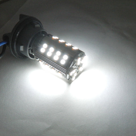 2X White\ Amber 50-SMD 21W 3156 3457 3357 4057 LED Turn Signal Light Bulbs