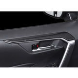4pcs for Toyota RAV4 2019-2024 Interior Door Panel Armrest Cover Molding Trim ABS Carbon Fiber