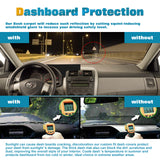 Center Console Dashboard Mat Pre-cut Non-Slip Sunshield Sun Glare Protector Dash Carpet Pad Black Cover Compatible with Toyota Corolla 2006-2013