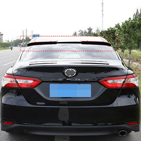 Glossy Black V Style Rear Roof Window Windshield Deflector Spoiler Visor Decoration Cover Trim For 2018-2024 Toyota Camry