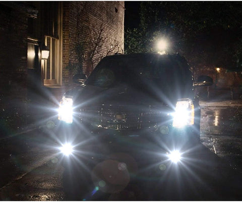 6pcs Xenon White LED Front Fog Light DRL Driving Lamp Package Kit for Cadillac Escalade 2007-2014
