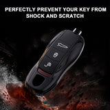 Black Hard Remote Control Key Fob Holder For Porsche Cayenne Panamera Boxster Cayman