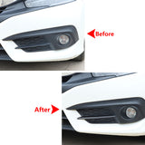 2pcs ABS Carbon Fiber Rear Fog Light Reflector Molding Trim For Honda Civic 2016 2017 2018 2019 2020 10th Sedan Decoration