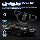 Carbon Fiber Look Steering Wheel Moulding Trim Kit For BMW 3 Series G20 2019-21