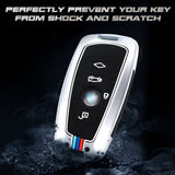 Full Seal Smart Key Fob Shell Case For BMW 1-7 Series X3 X4 M2-M6 (4-Button)