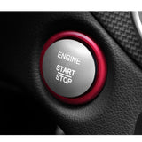 Aluminum Keyless Start Engine Stop Push Button Surrounding Ring Decoration Cover Trim Compatible with Mercedes Benz B C E S G CL SL ML GL CLA GLA GLC GLK GLS Class (Red)