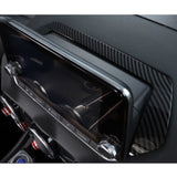 Interior Dashboard GPS Navigation Screen Frame Cover Trim, Carbon Fiber Pattern, Compatible with Nissan Sentra 2020-2022