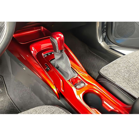 Sporty Race Style Red Center Storage Box Cover Trim For Toyota Corolla 2020-2023