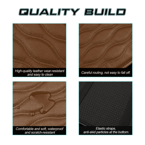 Brown Car Accessories Armrest Cushion Cover Center Box Pad Protector Universal