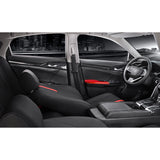 Sporty Red Interior Door Armrest Panel Trim Cover For Honda Civic 2016-2020 21