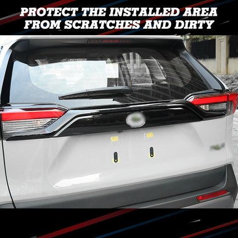 Glossy Black Exterior Rear Trunk Upper Lid Cover Trim For Toyota RAV4 2019-2022