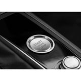 Aluminum Keyless Start Engine Stop Push Button Surrounding Ring Decoration Cover Trim Compatible with Audi A4 A5 A6 A7 Q5, etc (Silver)