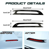 2Pcs Glossy Black Rear Bumper Reflector Cover Trim For Honda Civic 11th Gen 2022